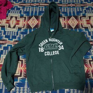 Champion Unisex Green Mountain College Zipper Sweatshirt, Large